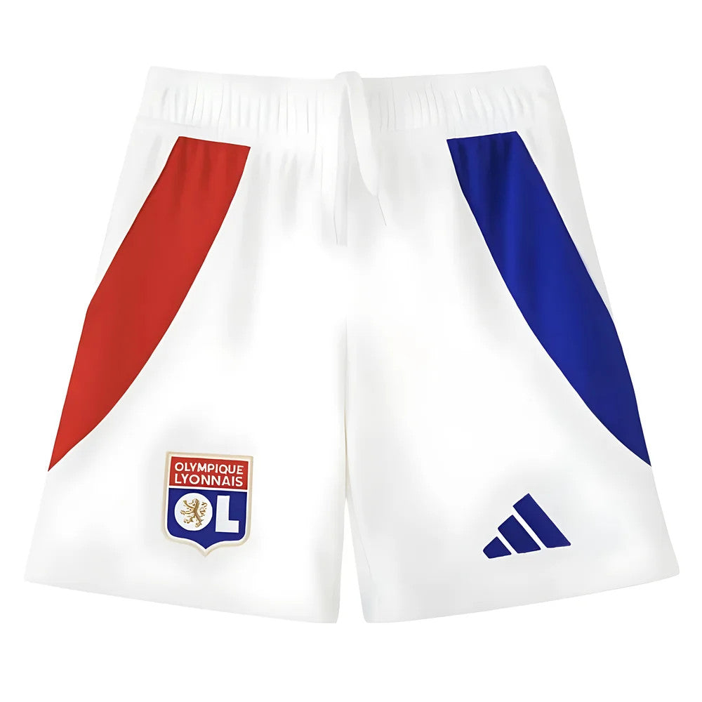2024-2025 Olympique Lyon Home Shorts (White) - Kids_0