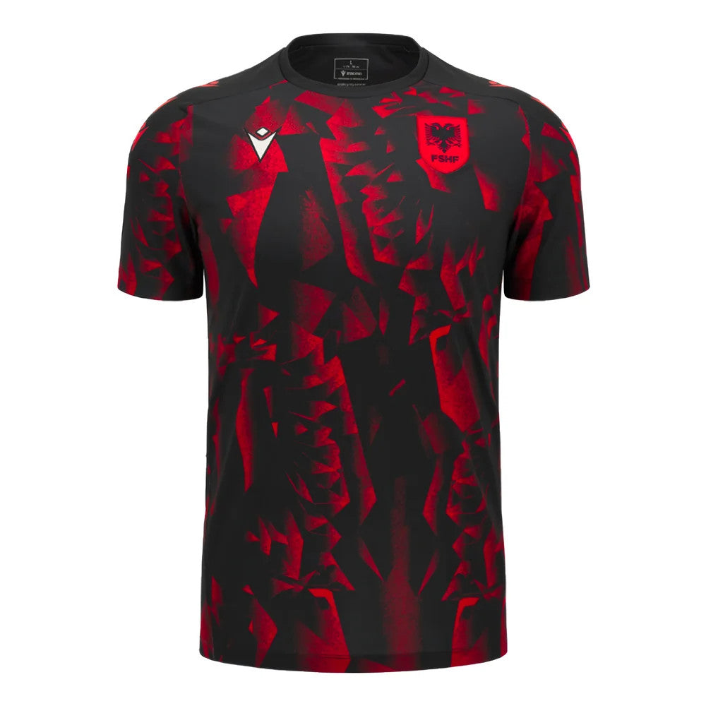 2024-2025 Albania Warm Up Shirt (Black-Red)_0