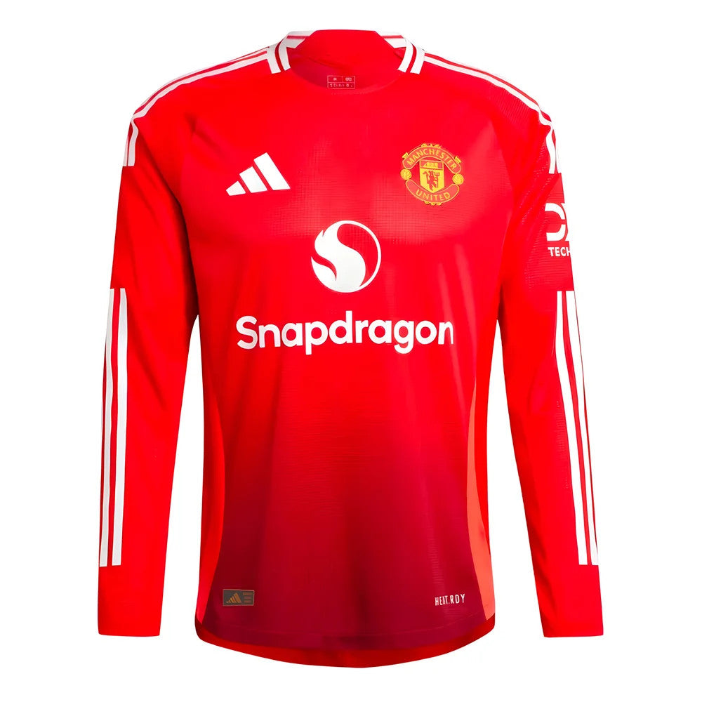 2024-2025 Man Utd Authentic Long Sleeve Home Shirt_0