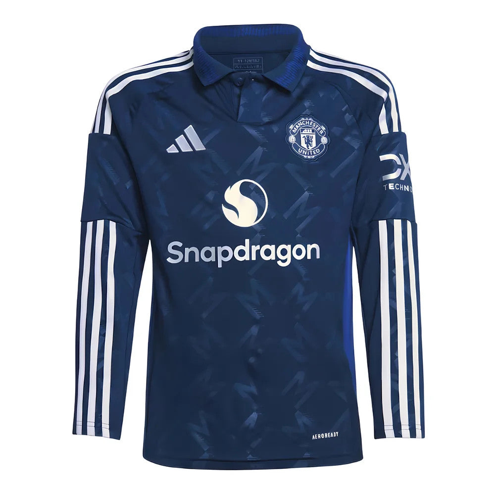 2024-2025 Man Utd Long Sleeve Away Shirt (Kids)_0