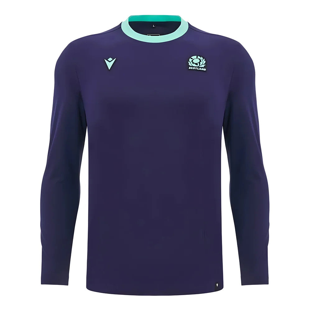 2024-2025 Scotland Rugby Travel LS Cotton Tee (Navy)_0