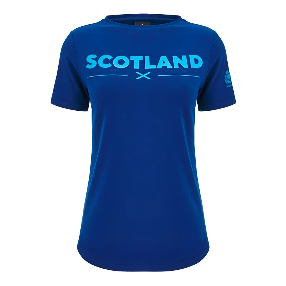 2024-2025 Scotland Rugby Leisure Cotton T-Shirt (Navy) - Womens_0