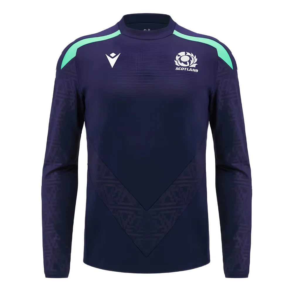 2024-2025 Scotland Rugby Training Round Neck Top (Navy) - Kids_0