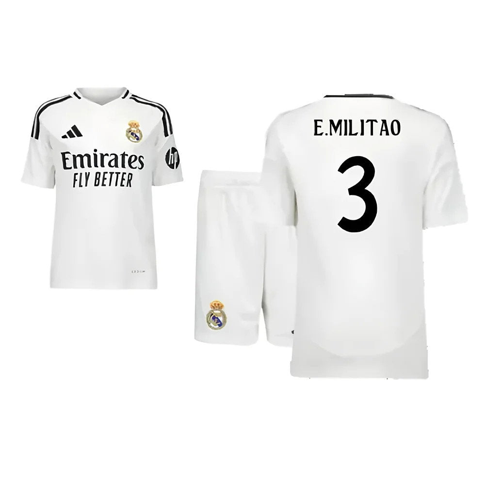 2024-2025 Real Madrid Home Youth Kit (E.Militao 3)_0