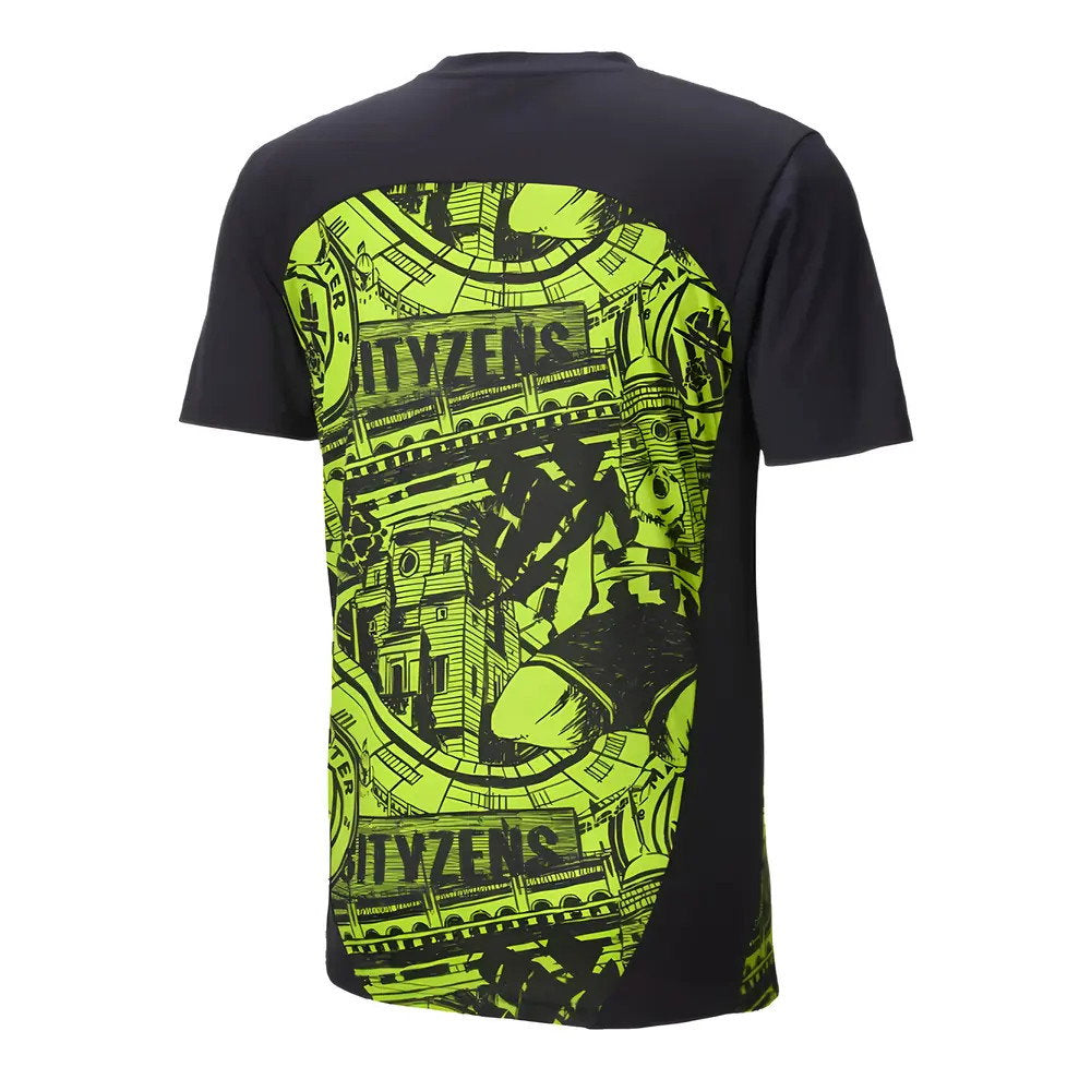 2024-2025 Man City Pre-Match Shirt (Yellow Glow) (Echeverri 30)_1