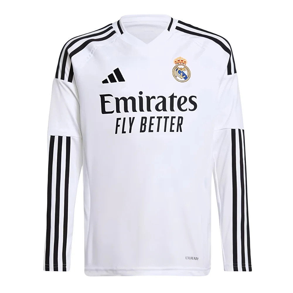 2024-2025 Real Madrid Long Sleeve Home Shirt (Kids) (E.Militao 3)_3