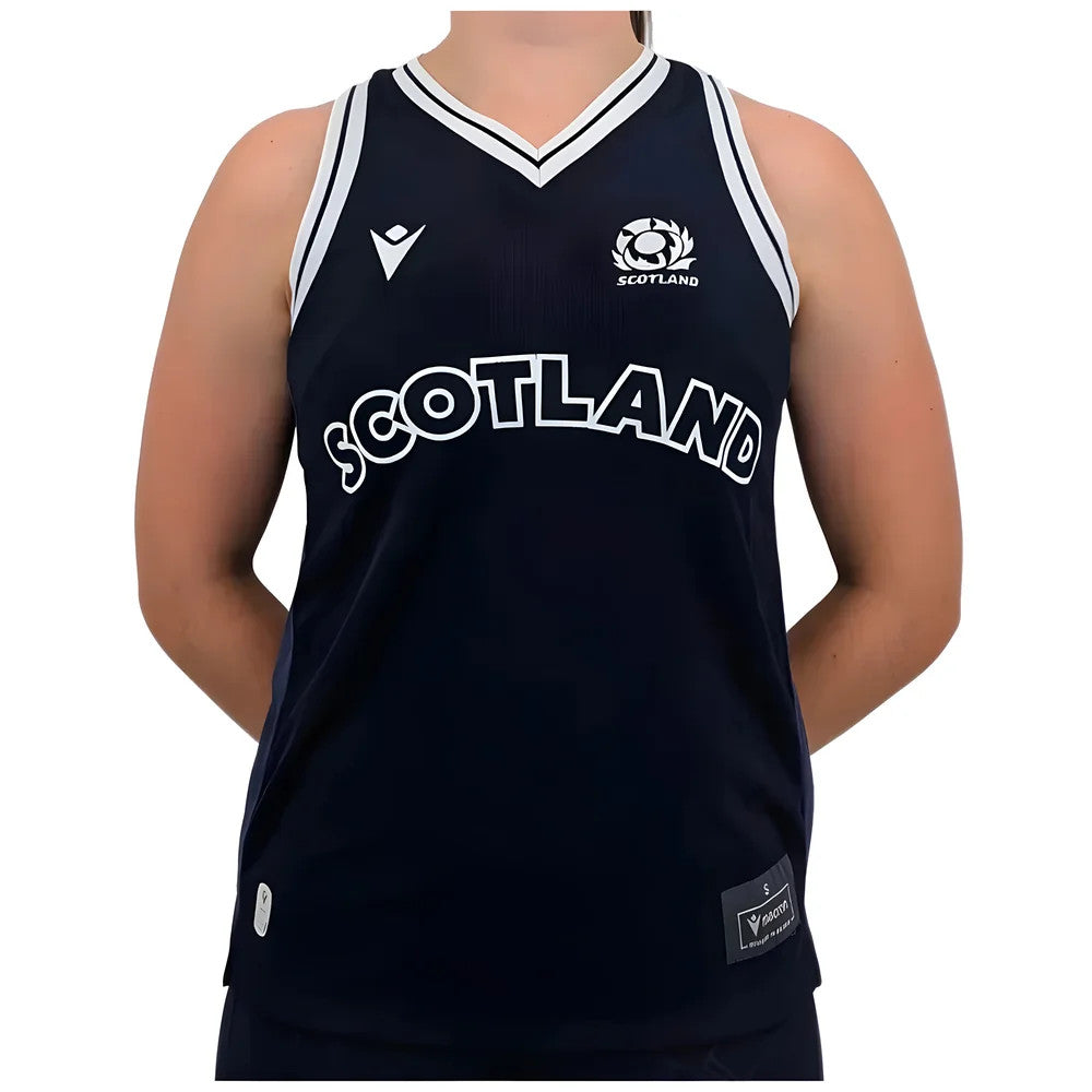 2024-2025 Scotland Rugby Training Singlet (Navy) - Womens_0