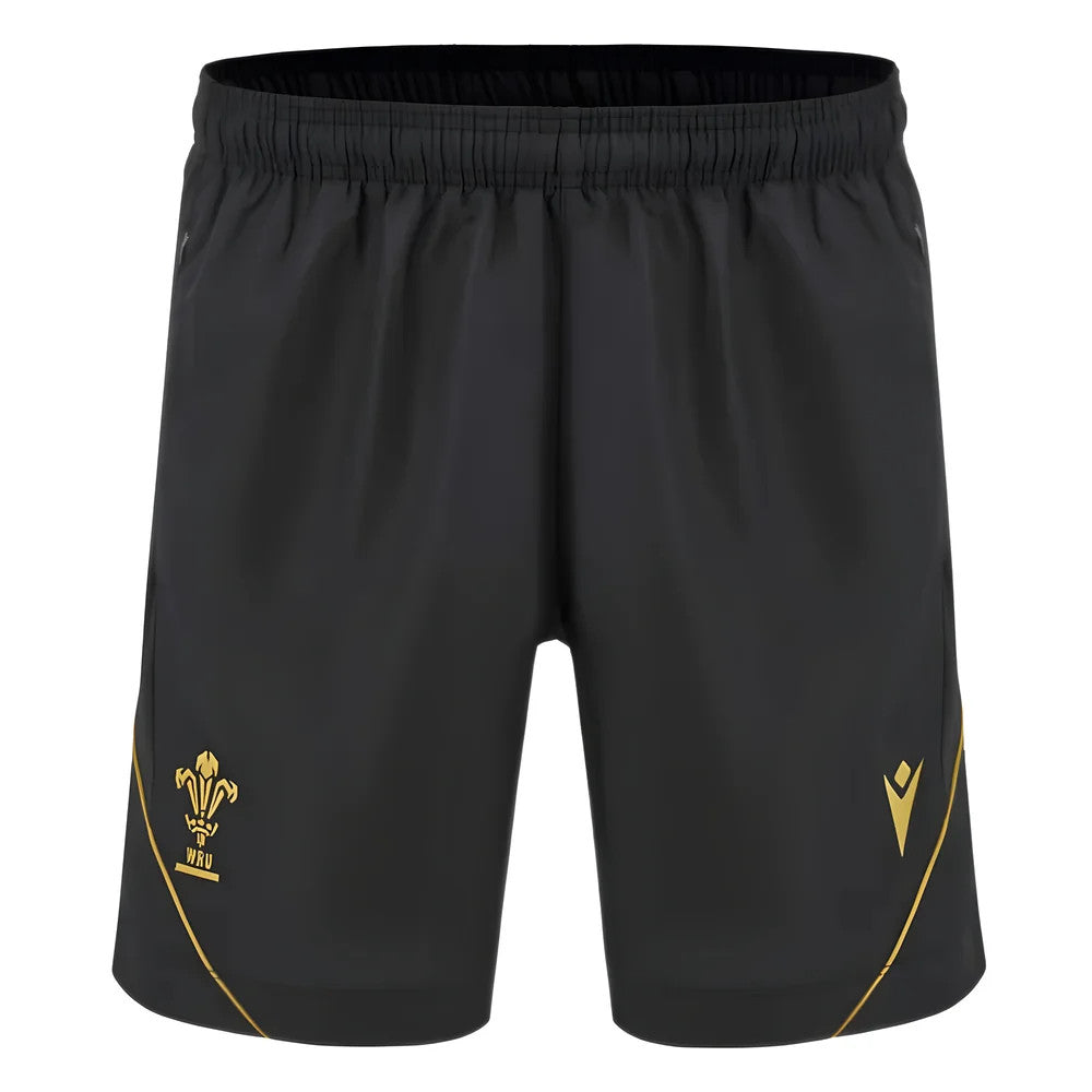 2024-2025 Wales Rugby Training Micro Bermuda Shorts (Black)_0