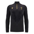 2024-2025 Wales Rugby Training 1/4 Zip Top (Black)_0