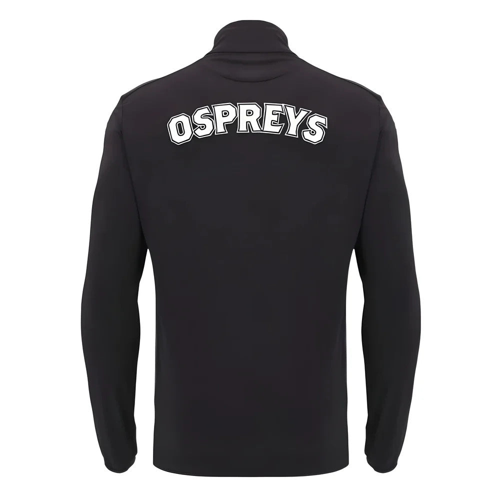 2024-2025 Ospreys Rugby Training 1/4 Zip Top (Black)_1