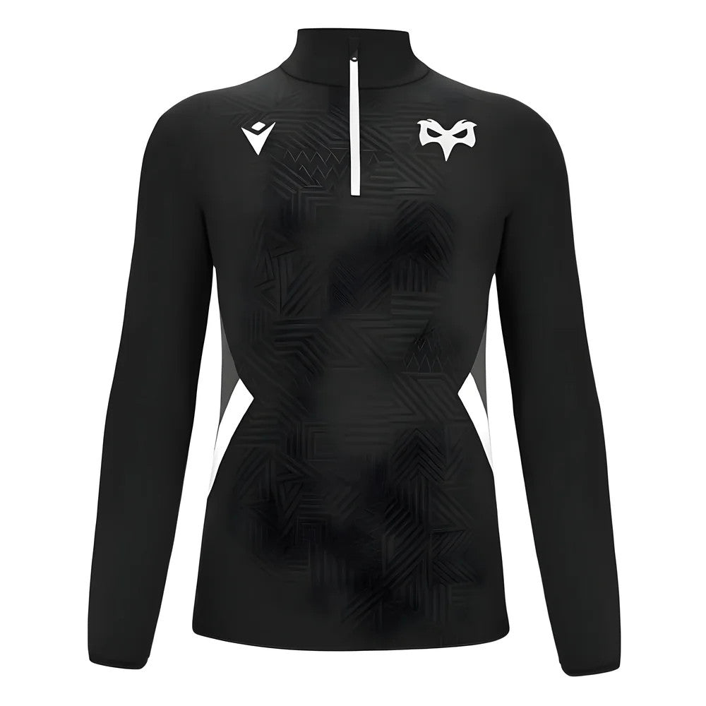 2024-2025 Ospreys Rugby Training 1/4 Zip Top (Black)_0