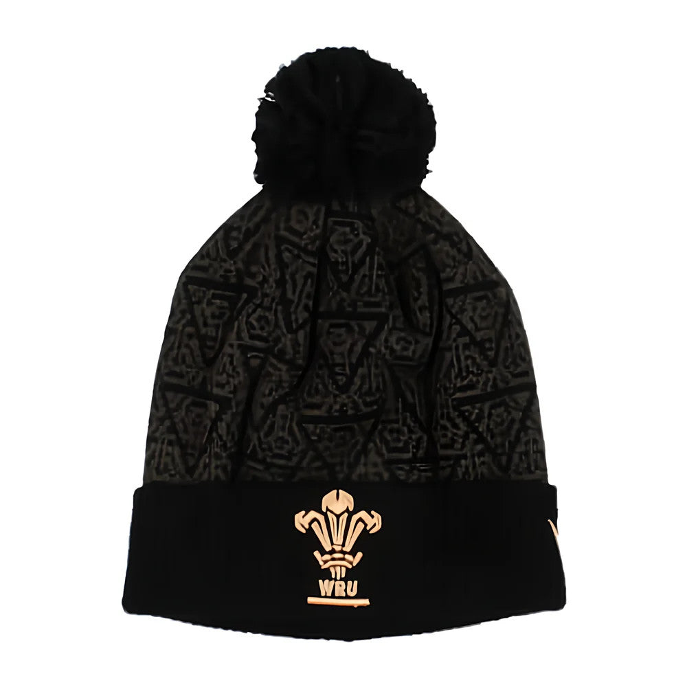 2024-2025 Wales Rugby Pom Pom Beanie (Black)_0