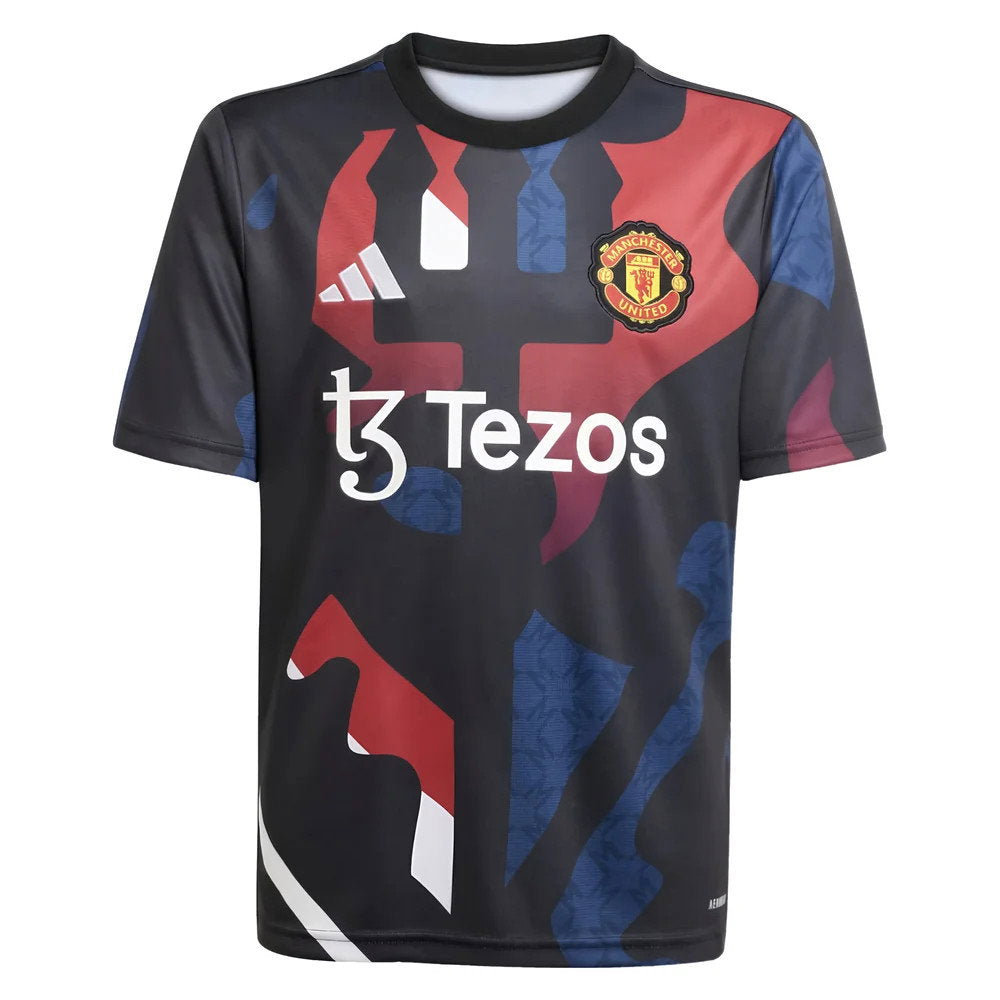 2024-2025 Man Utd Pre-Match Jersey (Black) - Kids (B.Fernandes 8)_3