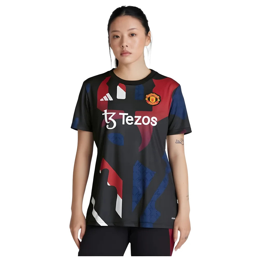 2024-2025 Man Utd Pre-Match Shirt (Black) - Womens_0