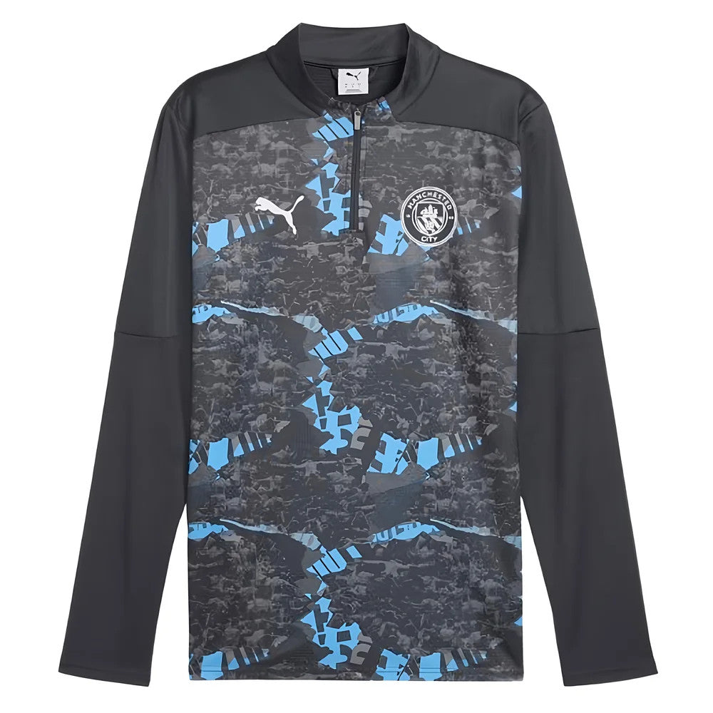 2024-2025 Man City Prematch 1/4 Zip Top (Strong Gray)_0