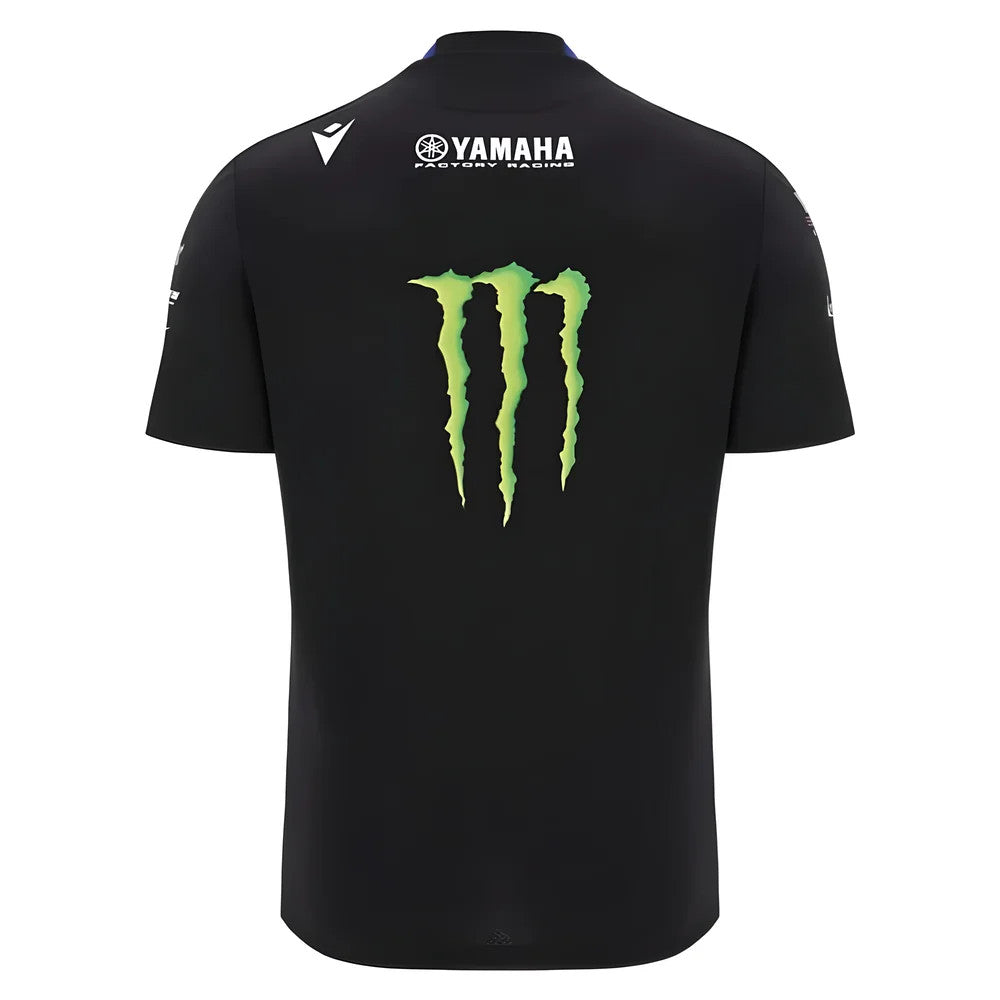 2025 Yamaha Factory Racing Poly Team SS Shirt - Black/Royal_2