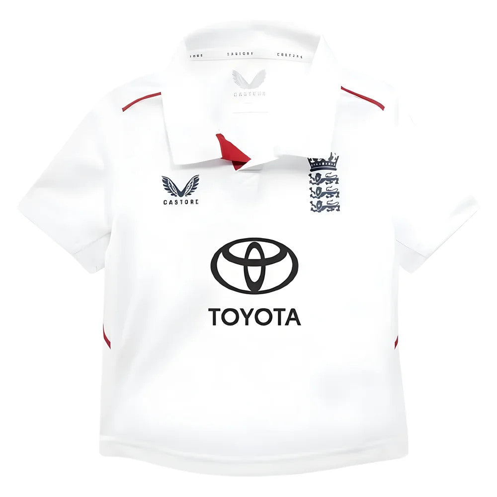 2025-2026 England Cricket ECB Test Replica SS Shirt (White) - Infant_0