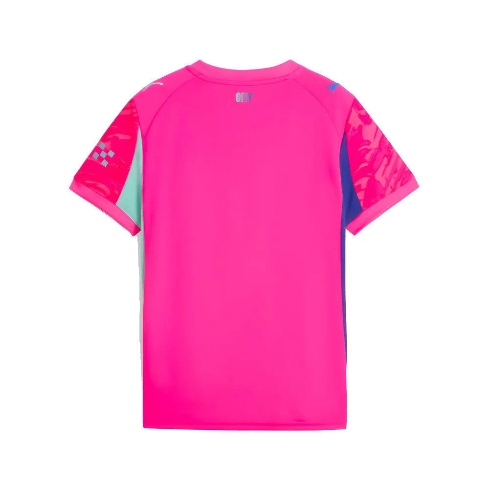 2025-2026 Man City Goalkeeper Home Shirt (Pink) - Kids (Carson 33)_4