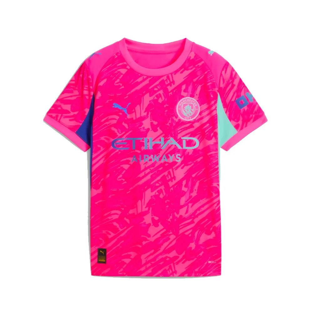 2025-2026 Man City Goalkeeper Home Shirt (Pink) - Kids (Donnarumma 25)_3