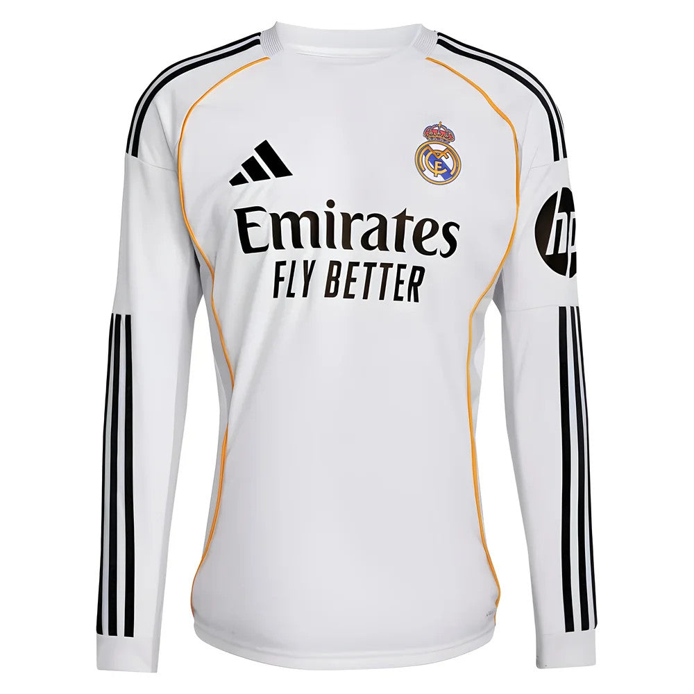 2025-2026 Real Madrid Long Sleeve Home Shirt_0
