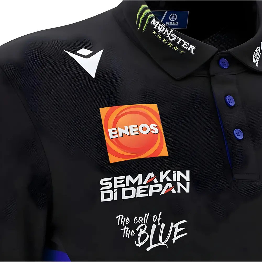 2025 Yamaha Factory Racing Team Poly Polo Shirt (Black)_3