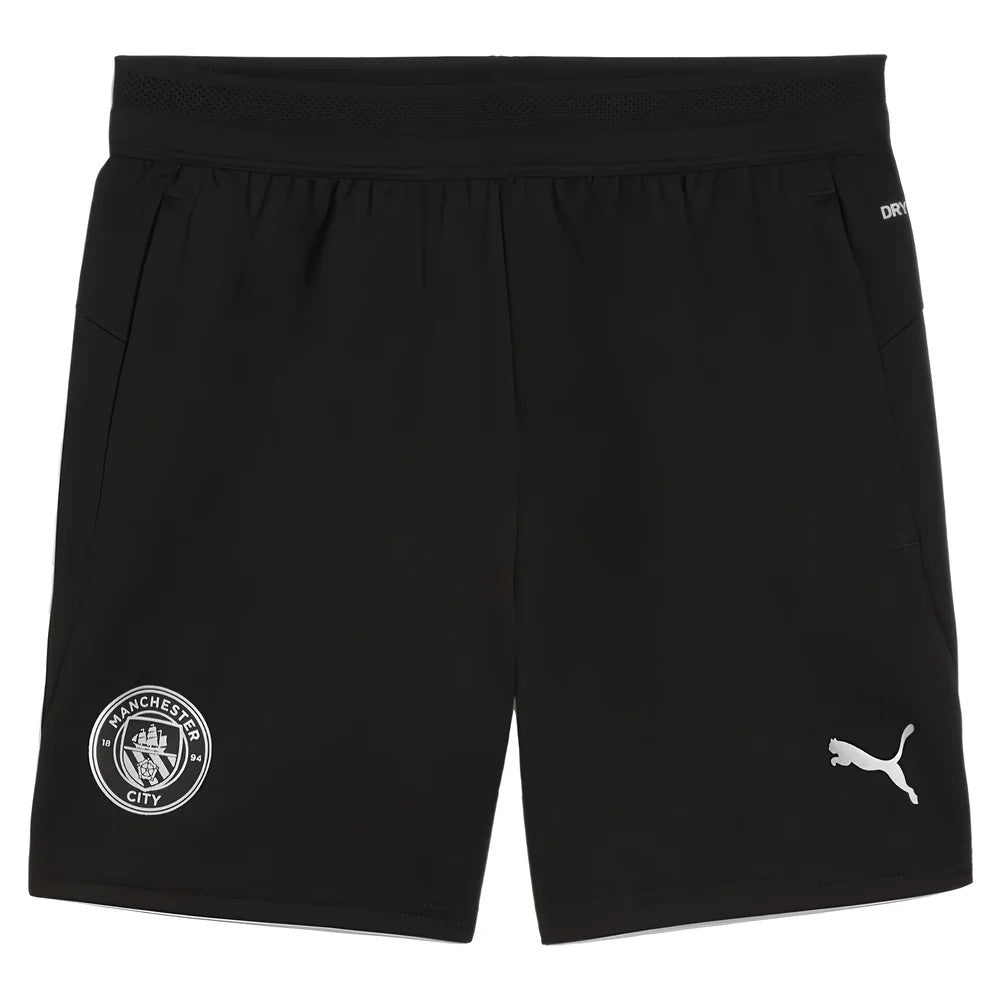 2025-2026 Man City Training Shorts w/pockets (Black) - Kids_0