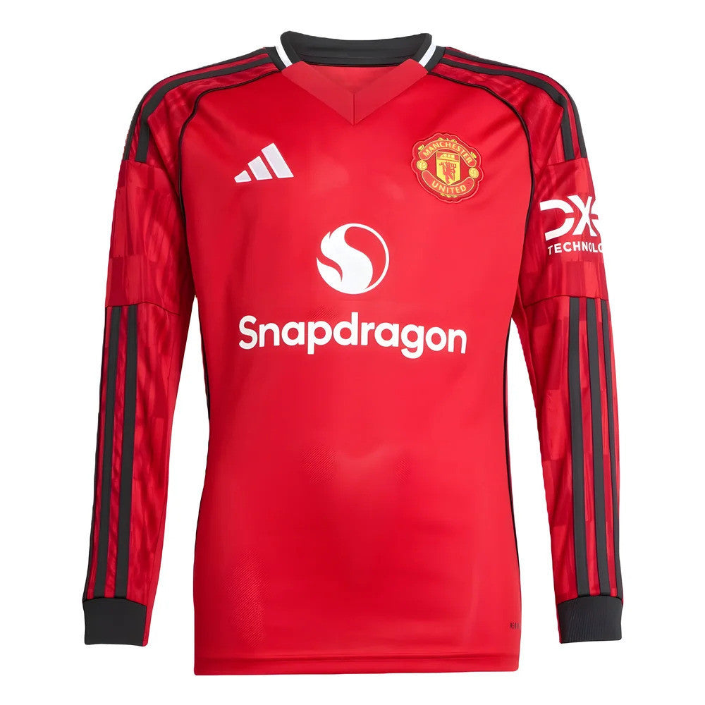 2025-2026 Man Utd Long Sleeve Home Shirt (Kids)_0