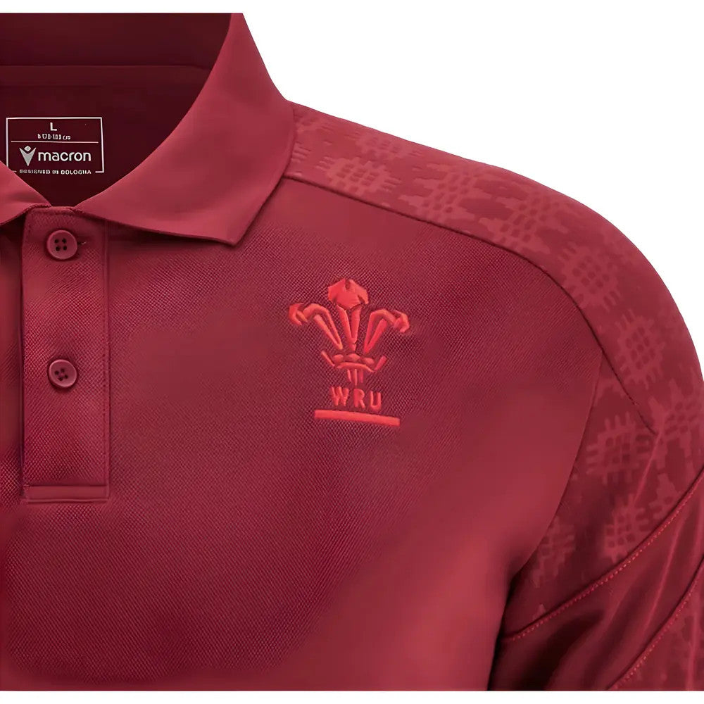 2025-2026 Wales WRU Travel Poly Polo Shirt (Deep Red)_1