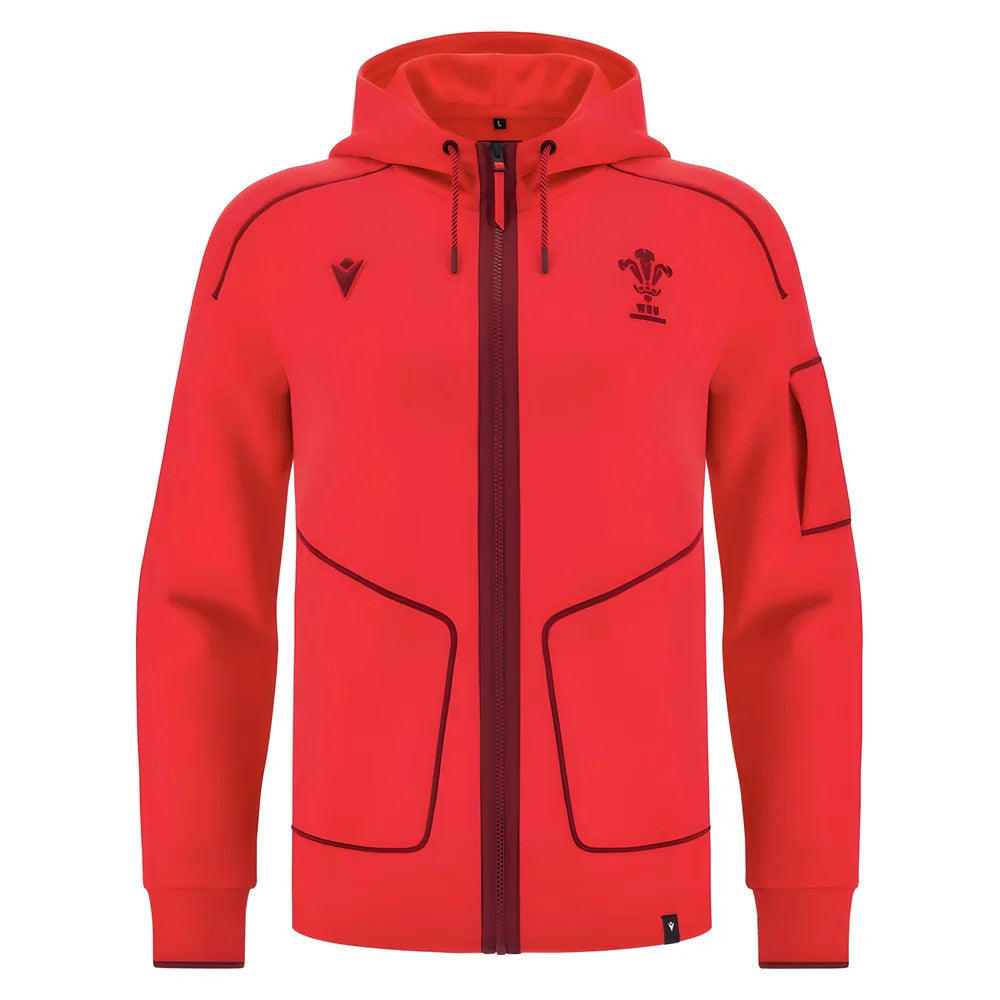 2025-2026 Wales WRU Ath Travel Player Full Zip (Red)_0