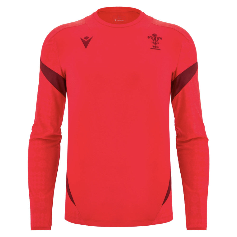 2025-2026 Wales WRU Rugby LS Player Training Shirt (Red)_0