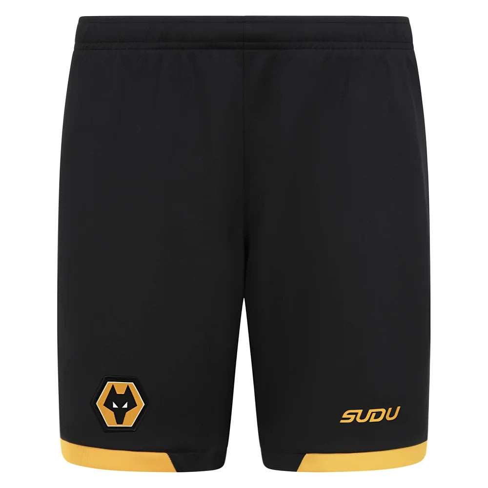 2025-2026 Wolves Home Shorts (Black) - Kids_0