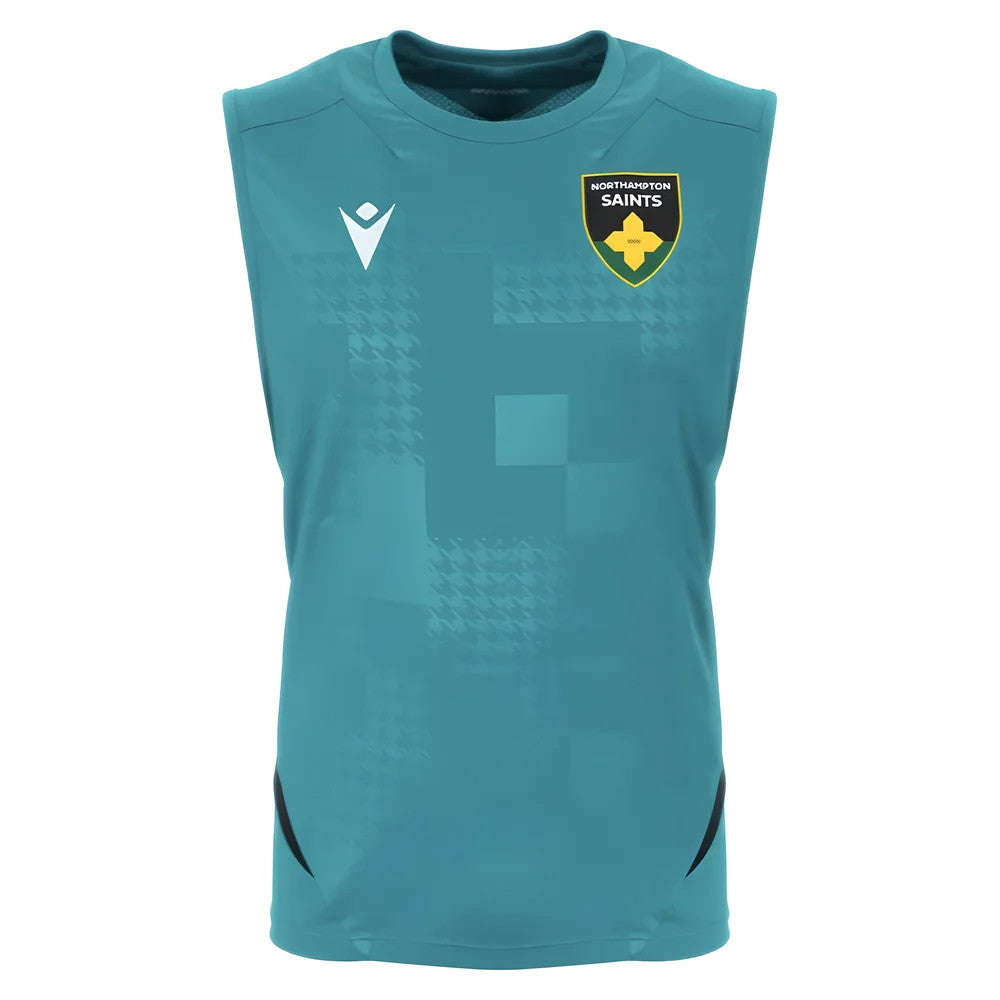 2025-2026 Northampton Saints Training Sleeveless Shirt (Green)_0