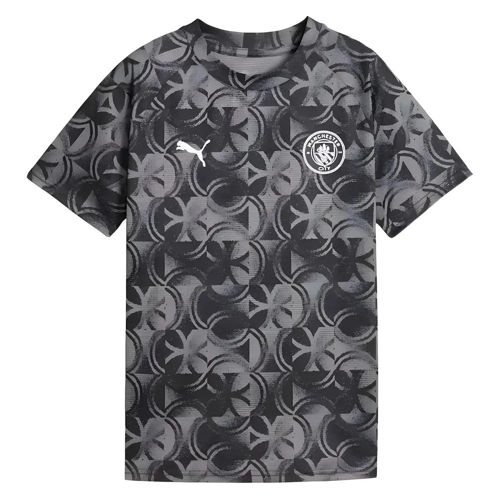 2025-2026 Man City Warm Up Jersey (Black) - Kids_0