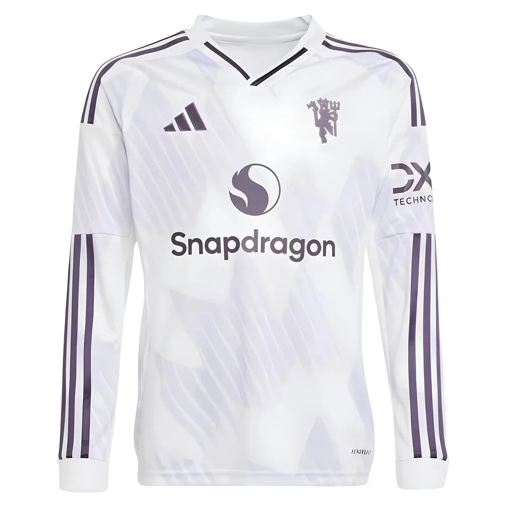 2025-2026 Man Utd Long Sleeve Away Shirt (Kids)_0