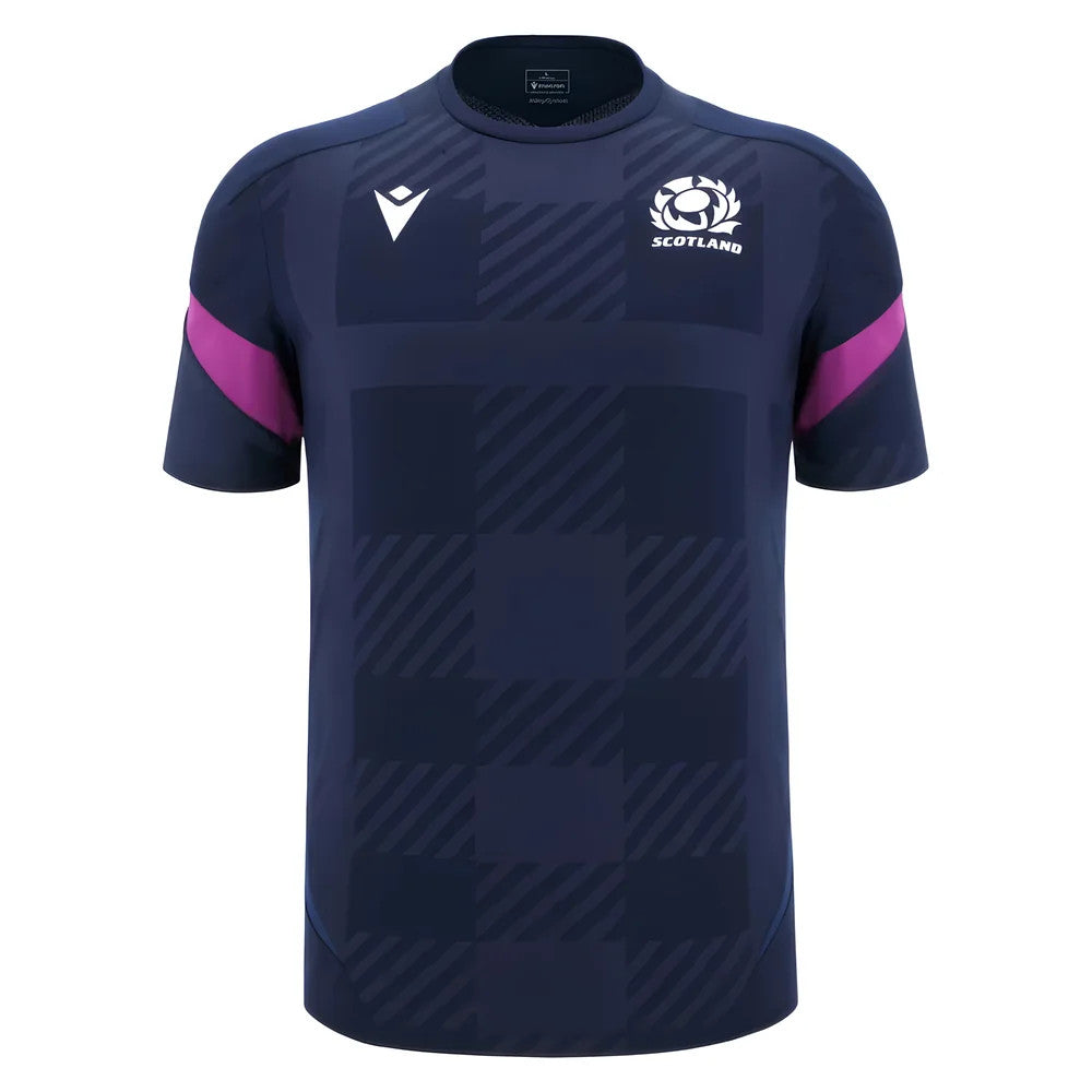 2025-2026 Scotland Rugby Training Poly Shirt (Navy)_0
