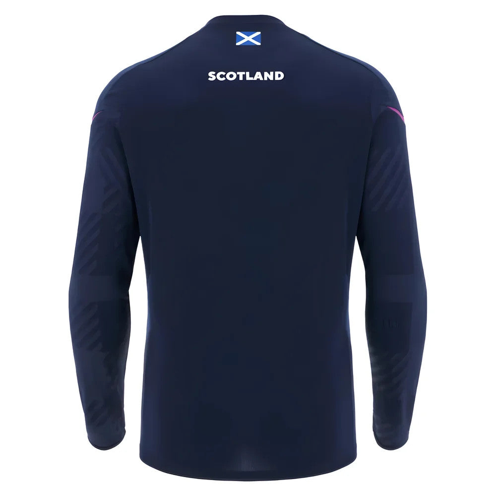 2025-2026 Scotland Rugby Training Poly LS Shirt (Navy)_2