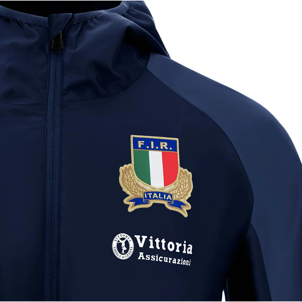 2025-2026 Italy FIR Rugby Rain Jacket (Navy)_1