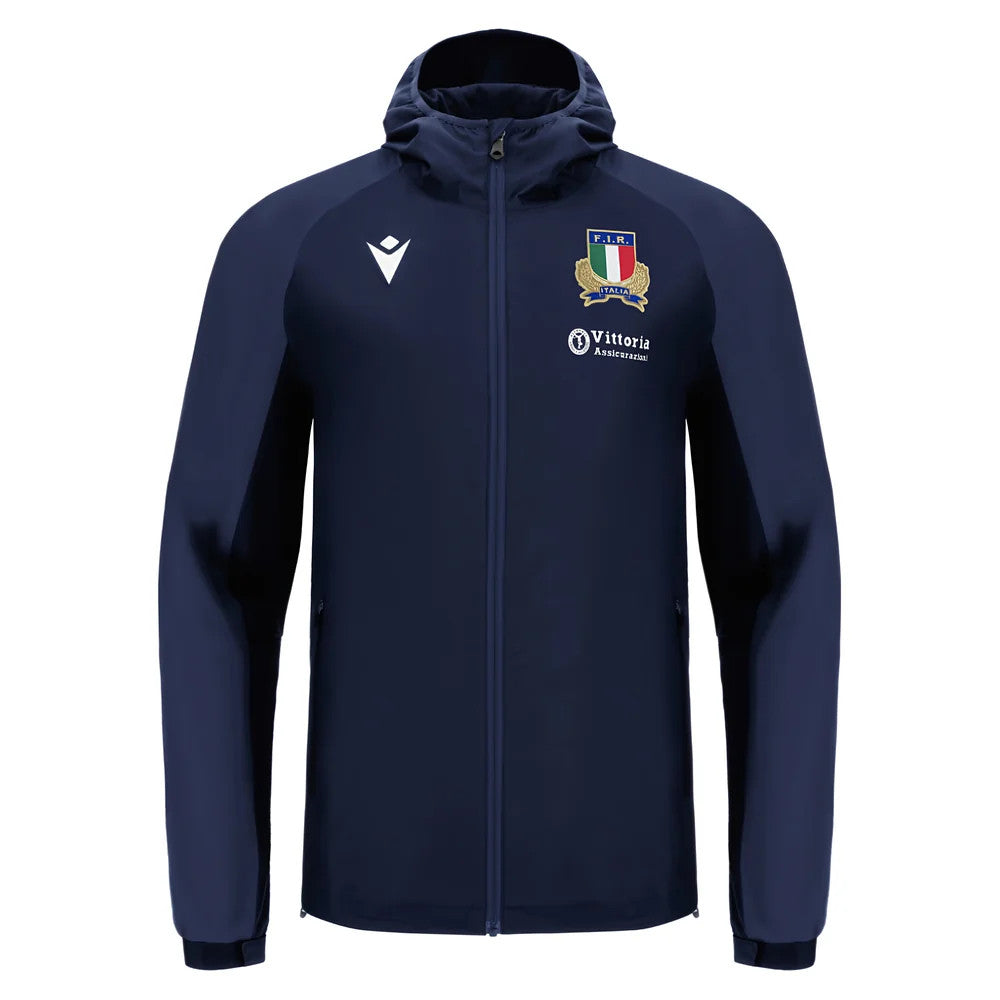 2025-2026 Italy FIR Rugby Rain Jacket (Navy)_0
