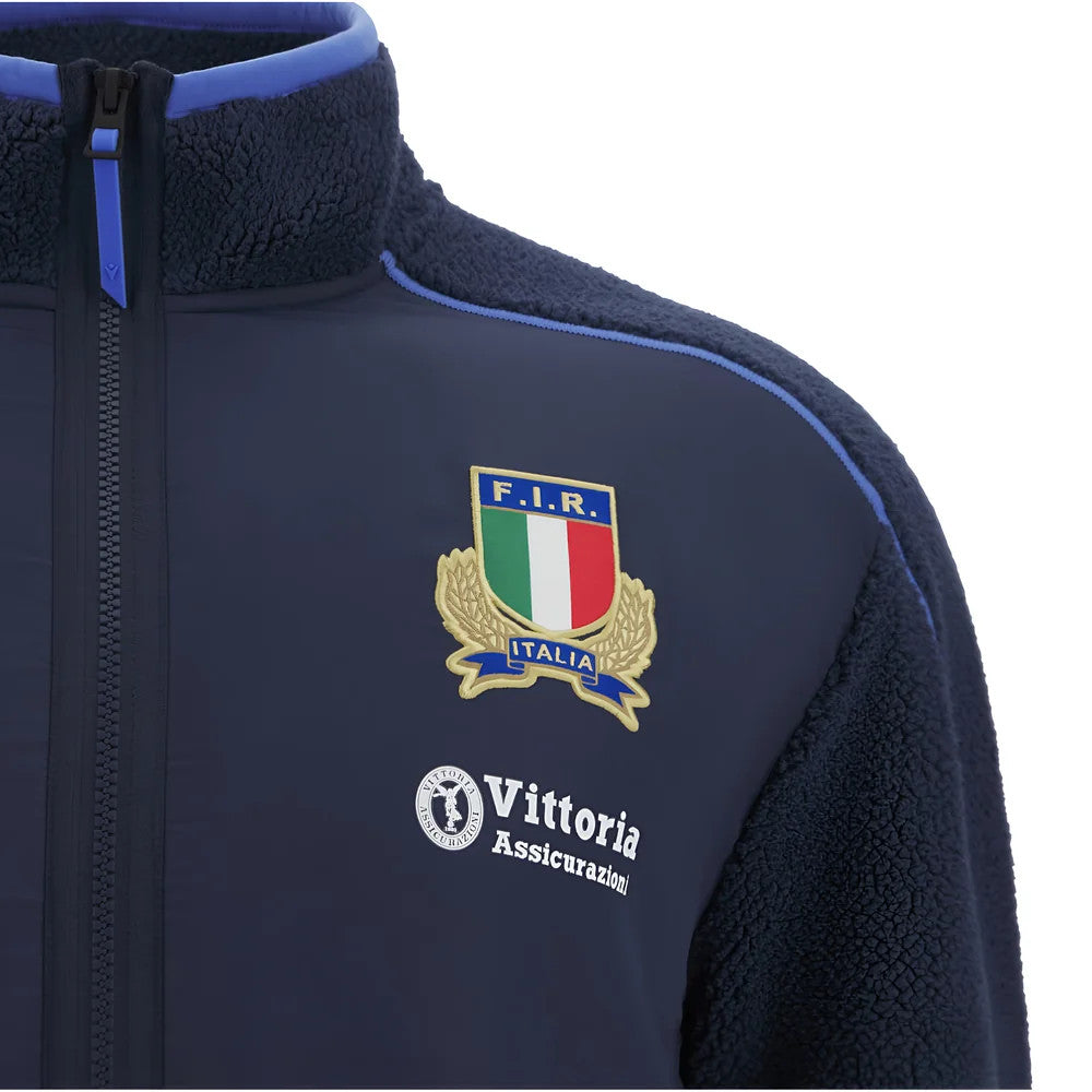 2025-2026 Italy FIR Rugby Ath Teddy Jacket (Navy)_1