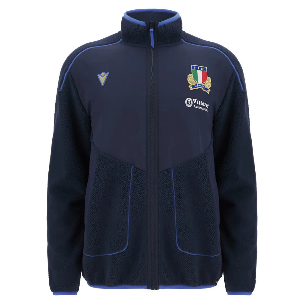 2025-2026 Italy FIR Rugby Ath Teddy Jacket (Navy)_0