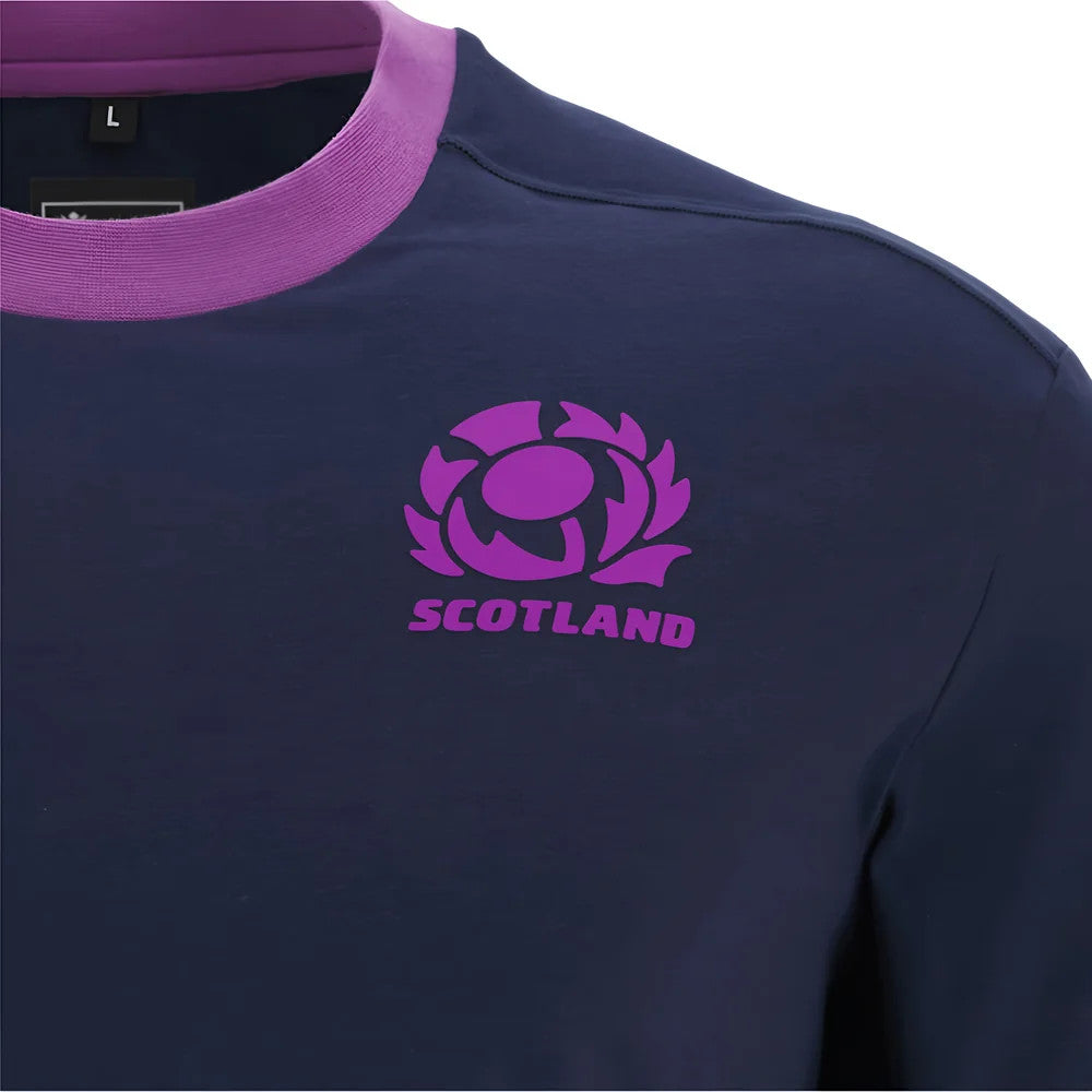 2025-2026 Scotland Rugby Ath Cotton LS Tee (Navy)_1