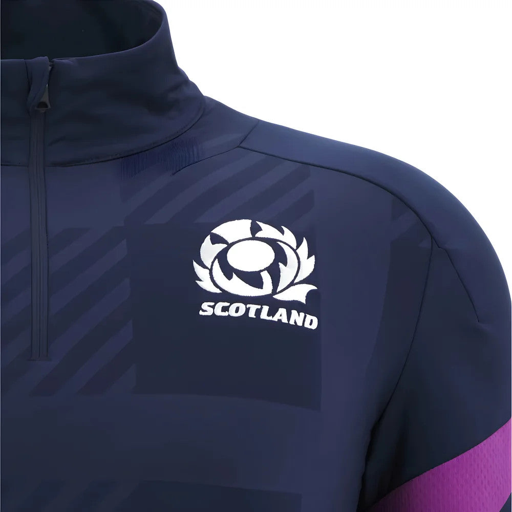 2025-2026 Scotland Rugby 1/4 Zip Training Top (Navy)_1