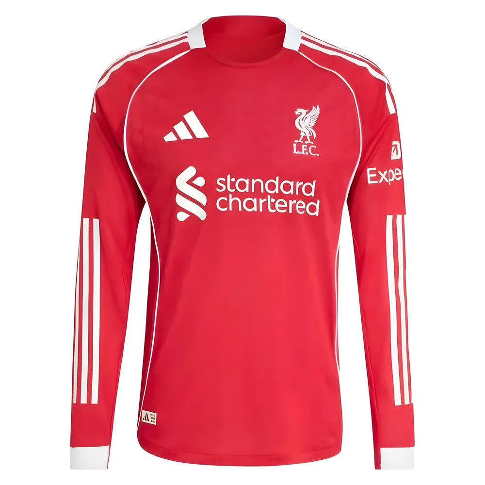 2025-2026 Liverpool Authentic Long Sleeve Home Shirt_0