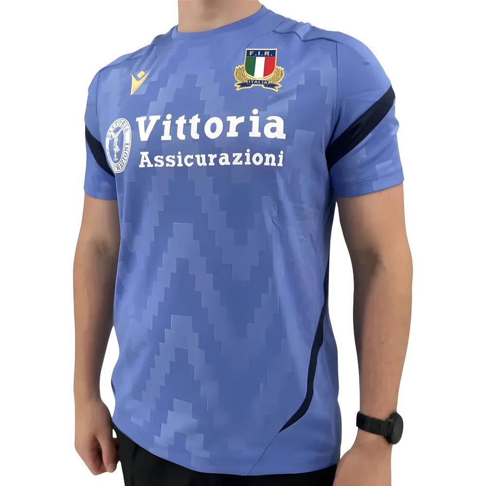 2025-2026 Italy Rugby Staff Training Shirt (Blue)_0