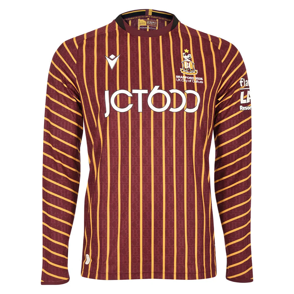 2025-2026 Bradford City Home Shirt Long Sleeve_0