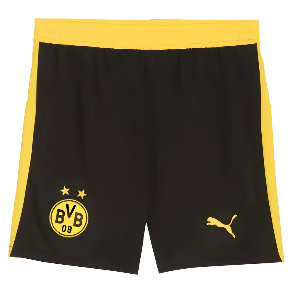 2025-2026 Borussia Dortmund Home Shorts (Black) - Kids_0