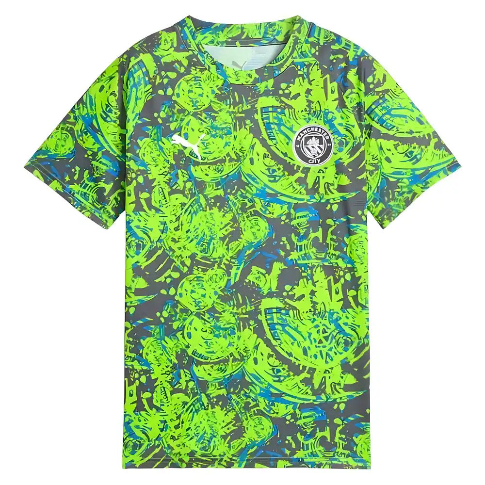 2025-2026 Man City Warm Up Jersey (Pro Green) - Kids_0