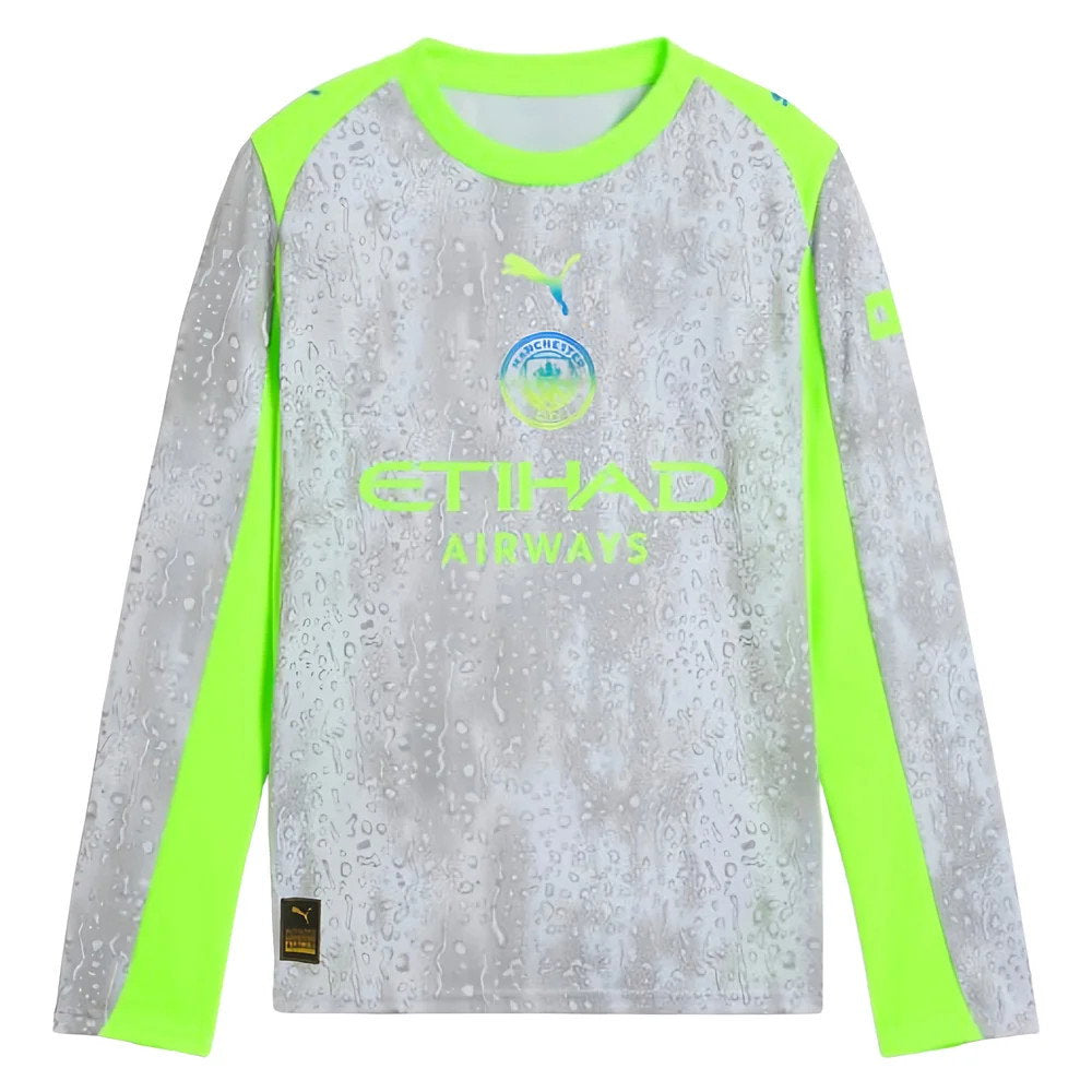 2025-2026 Man City Long Sleeve Third Shirt (Kids) (Foden 47)_2