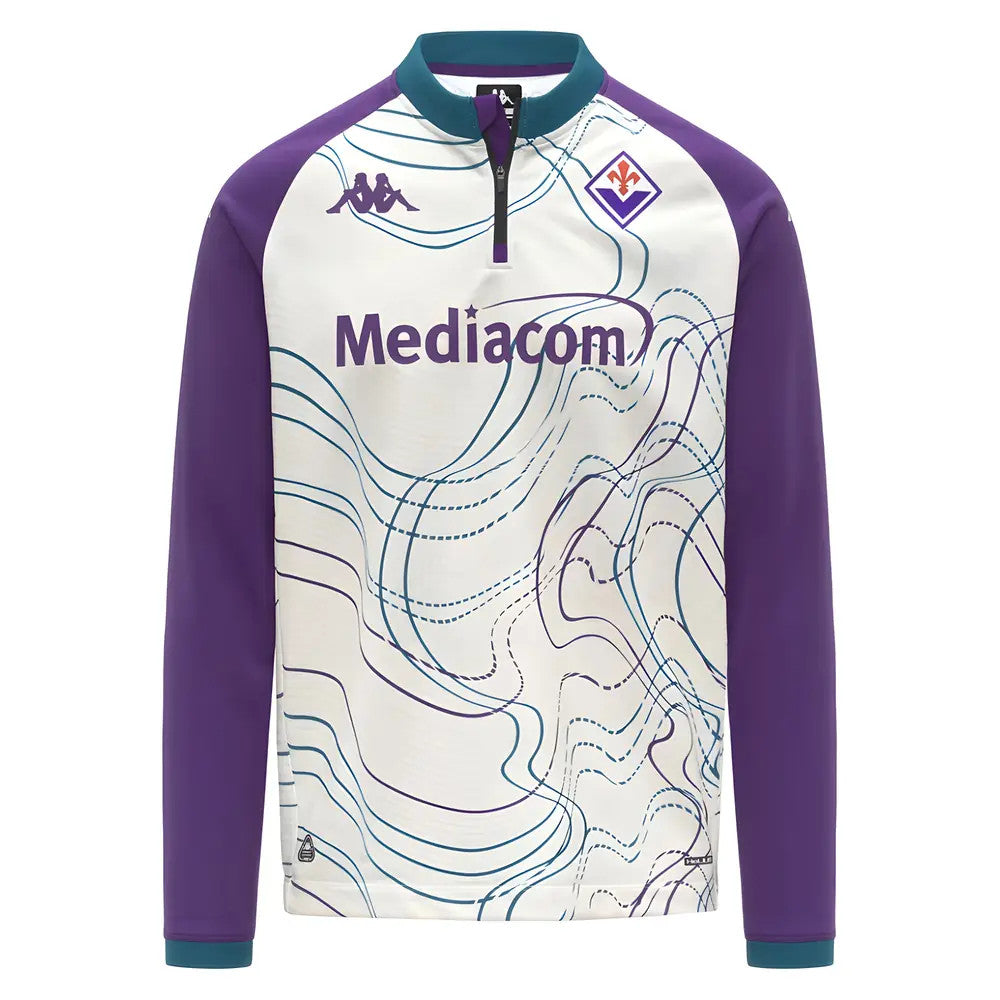 2025-2026 Fiorentina Pre Match Sweat Top (White-Violet)_0