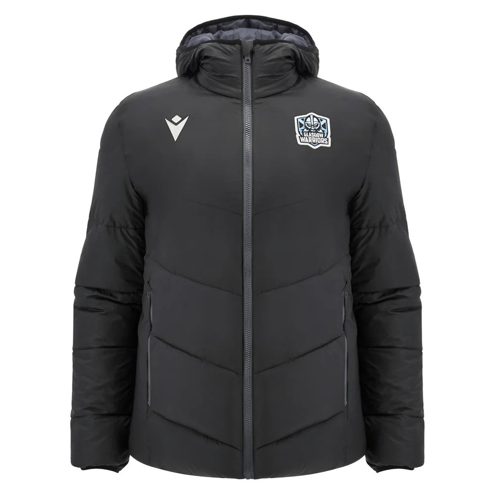 2025-2026 Glasgow Warriors Hooded Bomber Jacket (Black)_0